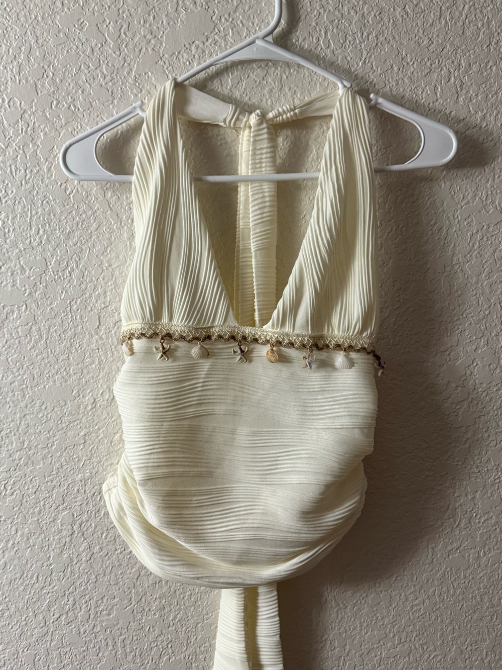 Halter Top with Seashell Trim